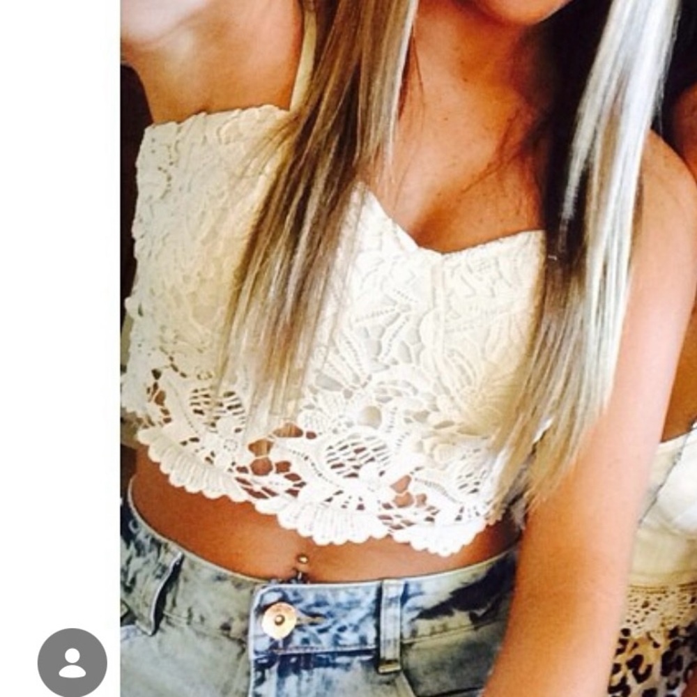 Papaya Lace Top in Cream - Picture 4 of 9